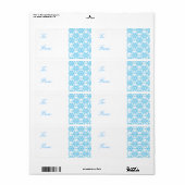 雪片パターンクリスマスギフトタグ ラベル (フルシート)