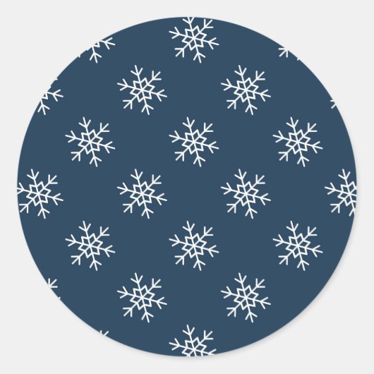 雪片パターンフェスティバルシール ラウンドシール (正面)