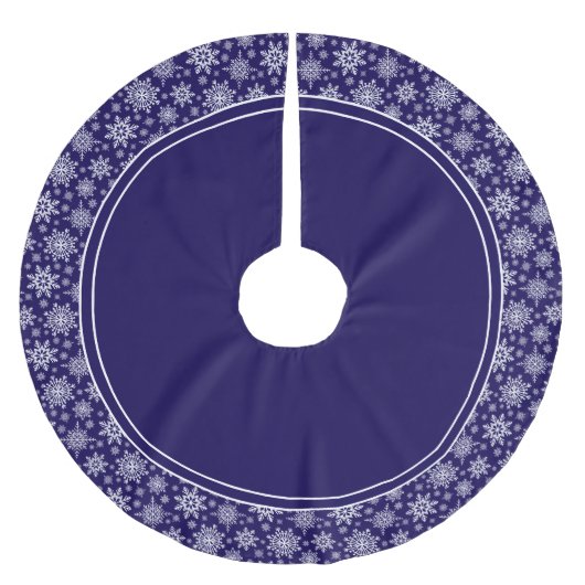 雪片パターンブルーツリースカート ブラッシュドポリエステルツリースカート (正面)