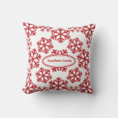雪片パターンホワイト装飾用クッション クッション (正面)