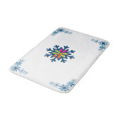 雪片パターン浴場 バスマット (アングル)