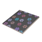 雪片パターン雪の感じ冬 タイル (側面)