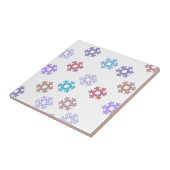 雪片パターン雪の感じ冬 タイル (側面)