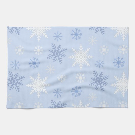 雪片パターン キッチンタオル (横)