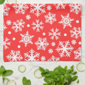 雪片パターン キッチンタオル (折り畳み)