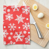 雪片パターン キッチンタオル (四つ折り)