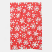 雪片パターン キッチンタオル (縦)