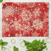 雪片パターン キッチンタオル (折り畳み)