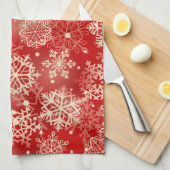 雪片パターン キッチンタオル (四つ折り)