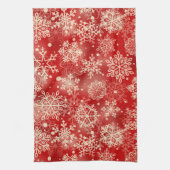 雪片パターン キッチンタオル (縦)