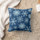 雪片パターン クッション (ブランケット)