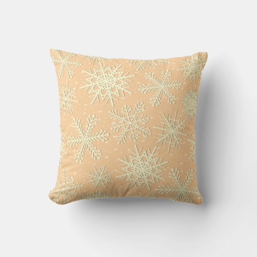 雪片パターン クッション (正面)