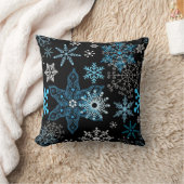 雪片パターン クッション (ブランケット)