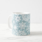 雪片パターン コーヒーマグカップ (正面左)