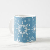 雪片パターン コーヒーマグカップ (正面左)