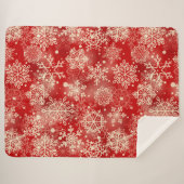 雪片パターン シェルパブランケット (正面(横))