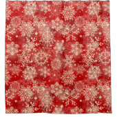 雪片パターン シャワーカーテン (正面)