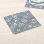 雪片パターン スクエアペーパーコースター (アングル)