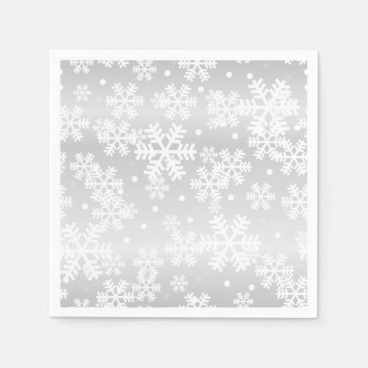 雪片パターン スタンダードカクテルナプキン (正面)