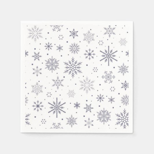 雪片パターン スタンダードカクテルナプキン (正面)