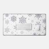雪片パターン デスクマット (キーボード&マウス)