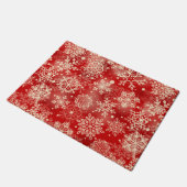 雪片パターン ドアマット (アングル)