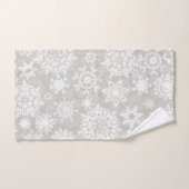 雪片パターン バスタオルセット (ハンドタオル)