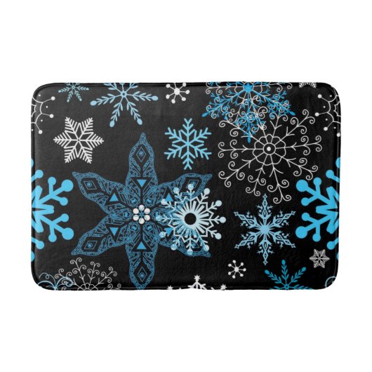 雪片パターン バスマット (正面)