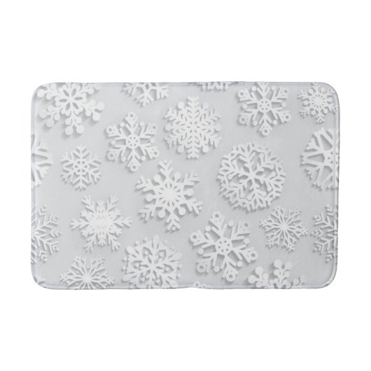 雪片パターン バスマット (正面)