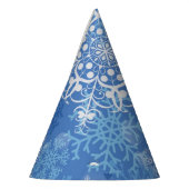 雪片パターン パーティーハット (左)