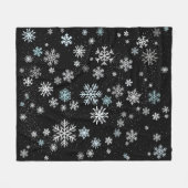 雪片パターン フリースブランケット (正面(横))
