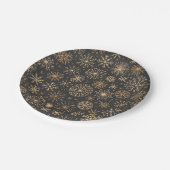 雪片パターン ペーパープレート (アングル)