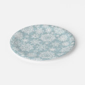 雪片パターン ペーパープレート (アングル)