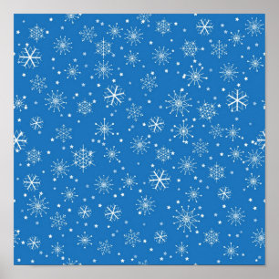 雪片パターン ポスター