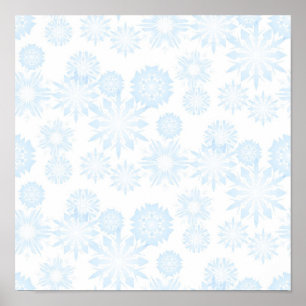 雪片パターン ポスター