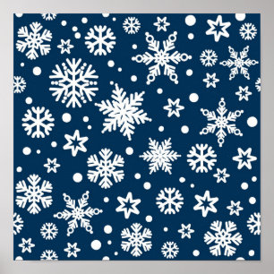 雪片パターン ポスター