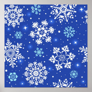雪片パターン ポスター