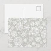 雪片パターン ポストカード (正面/裏面)