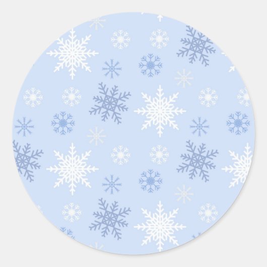 雪片パターン ラウンドシール (正面)