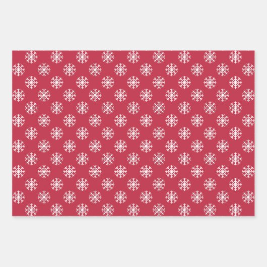 雪片パターン ラッピングペーパーシート (正面3)