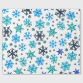 雪片パターン ラッピングペーパー (フラット)