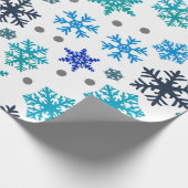 雪片パターン ラッピングペーパー (角)