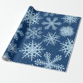 雪片パターン ラッピングペーパー (アンロールド)