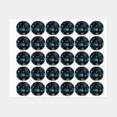 雪片パターン ラベル (シート)