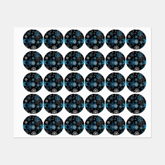 雪片パターン ラベル (シート)