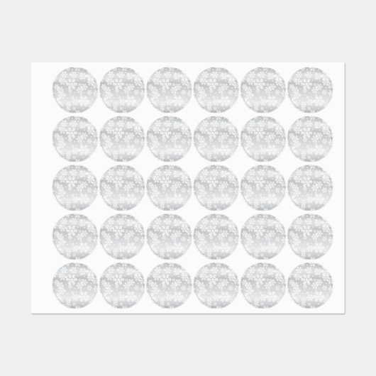 雪片パターン ラベル (シート)
