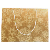 雪片パターン ラージペーパーバッグ (裏面)