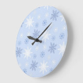 雪片パターン ラージ壁時計 (傾斜)