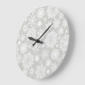雪片パターン ラージ壁時計 (傾斜)