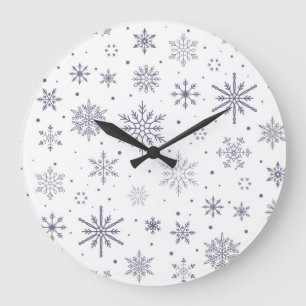雪片パターン ラージ壁時計